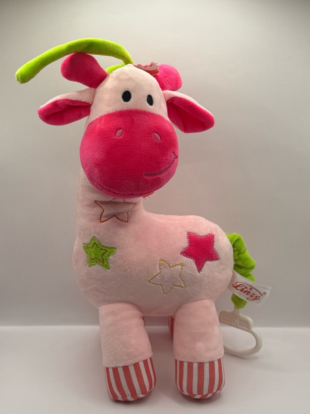 Linzy Musical Giraffe with Pull String Baby Lovey Plush Stuffed Animal